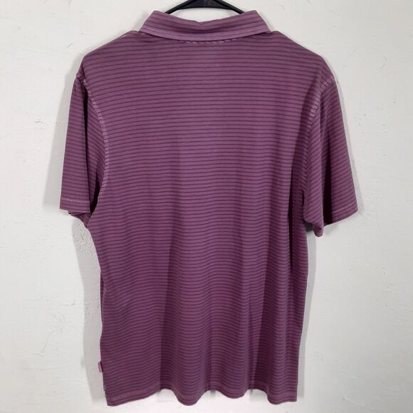 Vineyard Vines Island Polo Mens S Purple Striped Short Sleeve Shirt Pima Cotton - Picture 5 of 7